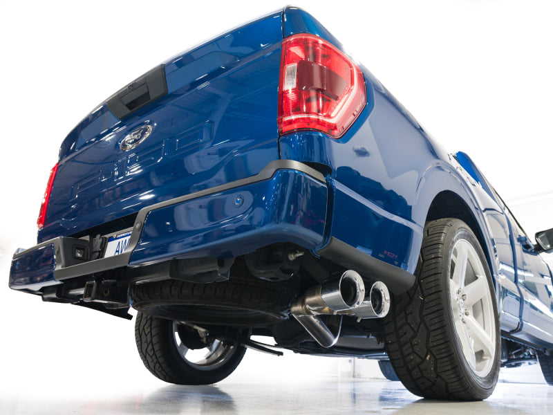 AWE 21-25 Ford F150 (14th Gen Reg Cab) Cat-Back Exhaust - 4.5in Dual Side Exit Chrome Tips AWE Tuning Catback