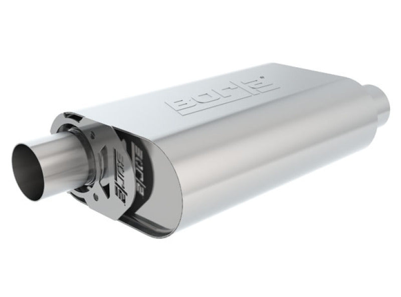 Borla CrateMuffler SBC Hot 350/383 2.5in Offset/Center 14in x 4.35in x 9in S-Type Muffler Borla Muffler