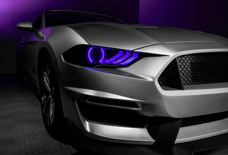 Oracle Lighting 18-23 Ford Mustang Dynamic ColorSHIFT LED Headlights - Black Series ORACLE Lighting Headlights