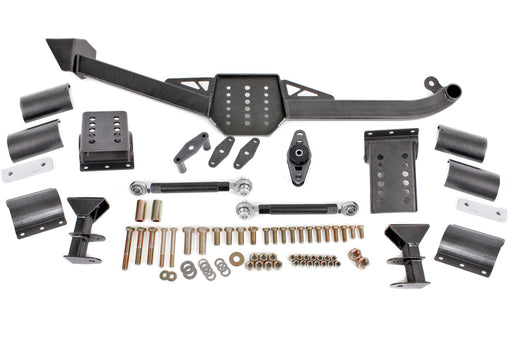BMR 93-02 F-Body Body Mount Watts Link - Black Hammertone BMR Suspension Diff Braces