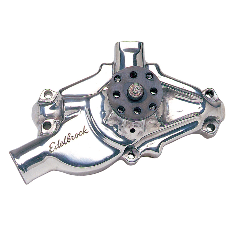 Edelbrock Water Pump High Performance Chevrolet 350 CI V8 Short Style Polished Finish Edelbrock Water Pumps