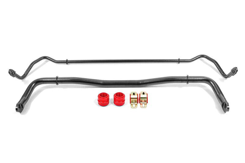BMR 08-20 Dodge Challenger Front/Rear Sway Bar Kit w/ Bushings - Black Hammertone BMR Suspension Sway Bars