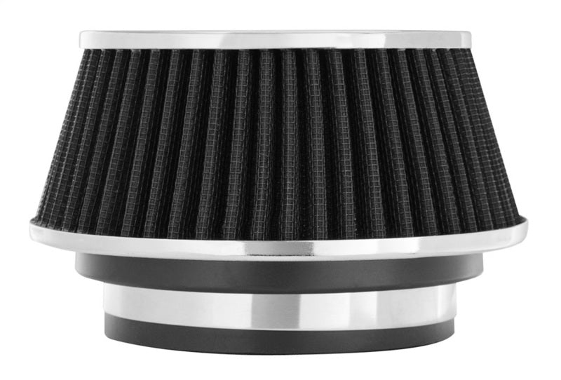 Spectre Adjustable Conical Air Filter 2-1/2in. Tall (Fits 3in. / 3-1/2in. / 4in. Tubes) - Black Spectre Air Filters - Universal Fit