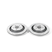 Power Stop 15-19 Ford Mustang Rear Evolution Drilled & Slotted Rotors - Pair PowerStop Brake Rotors - Slot & Drilled