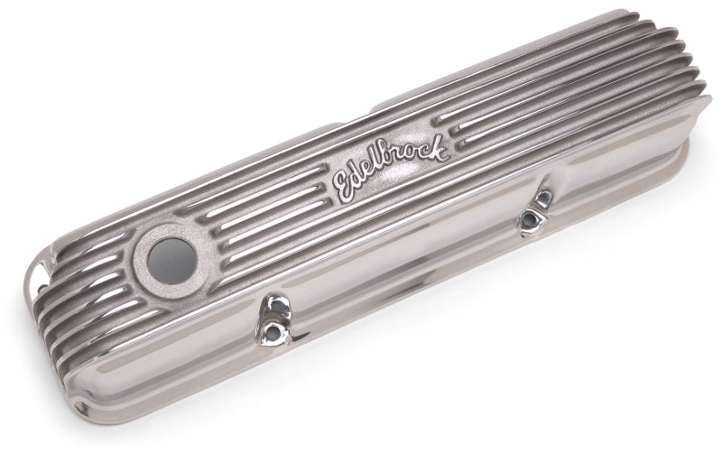 Edelbrock Valve Cover Classic Series Ford 1958-1976 FE V8 Polshed Edelbrock Valve Covers