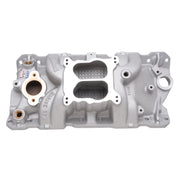 Edelbrock Manifold SBC 23-Degree Marine RPM 1955-1986 w/ Brass Edelbrock Intake Manifolds