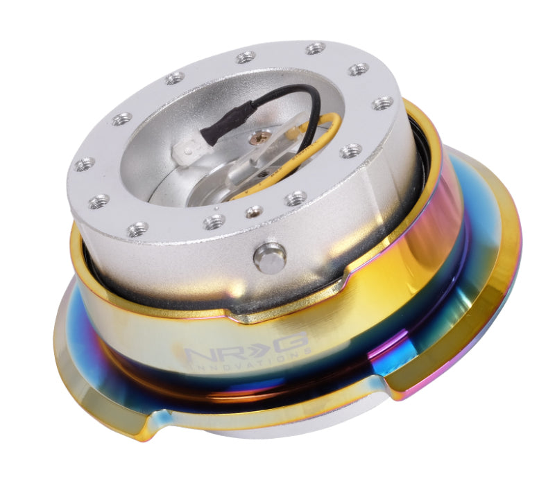 NRG Quick Release Gen 2.8 - Silver Black Body / Neochrome Ring NRG Quick Release Adapters