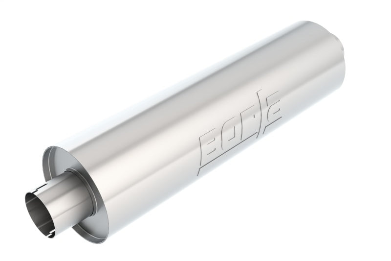 Borla Heavy Duty (Truck) Muffler - 3in Center-Center 24in x 6.75in Round (Notched) Borla Muffler