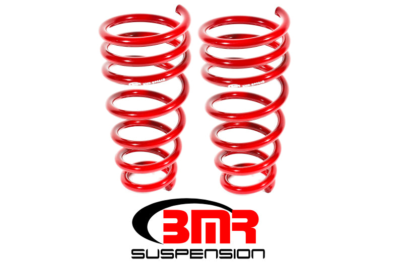 BMR 10-15 5th Gen Camaro V6 Rear Lowering Springs - Red BMR Suspension Lowering Springs