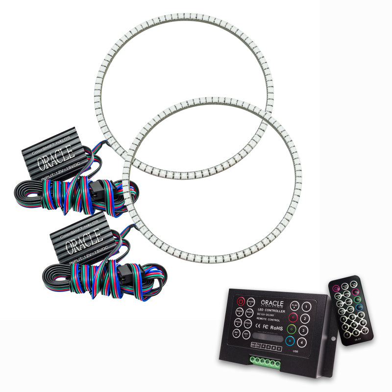 Oracle 7in Round Exterior Waterproof LED Halo Kit - ColorSHIFT w/ 2.0 Controller ORACLE Lighting Fog Lights
