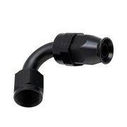 DeatschWerks 8 AN Female Flare Swivel 120-Degree Hose End PTFE - Anodized Matte Black DeatschWerks Fittings