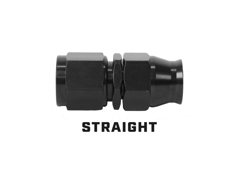 Aeromotive PTFE Hose End - AN-10 - Straight - Black Anodized Aeromotive Fittings