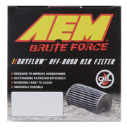 AEM Dryflow Conical Air Filter 2.75in Flange ID / 6in Base OD / 5.125in Top OD / 9.125in Height AEM Induction Air Filters - Universal Fit