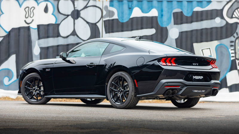 MBRP 15-24 Ford Mustang T304 SS 4in OD / 6.5in Length Quad Tip Cover Kit - Black Tip MBRP Tips