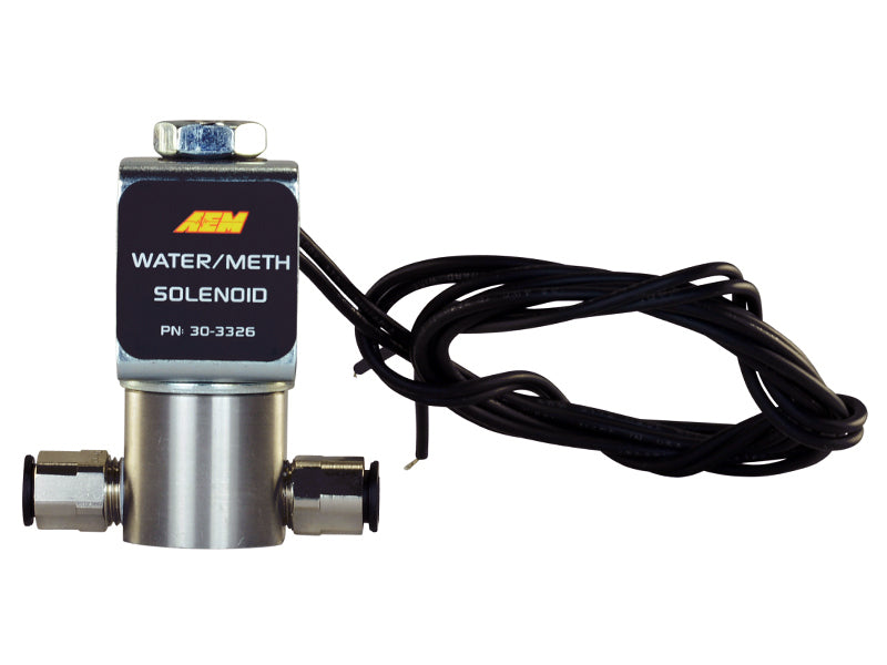 AEM Water/Methanol Injection System - High-Flow Low-Current WMI Solenoid - 200PSI 1/8in-27NPT In/Out AEM Water Meth Kits
