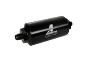 Aeromotive In-Line Filter - (AN-6 Male) 10 Micron Microglass Element Bright Dip Black Finish Aeromotive Fuel Filters