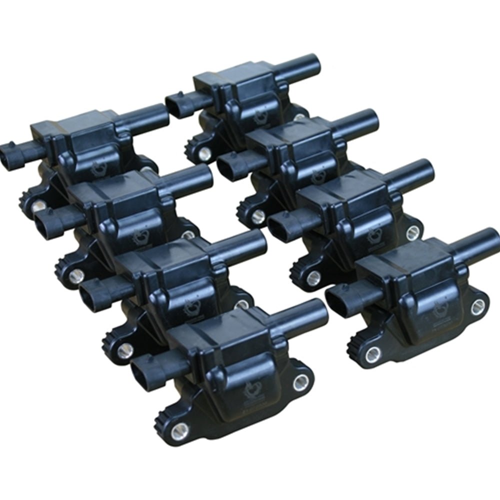 DRAGON FIRE Ignition Coil Set - 2014-2020 GM GEN V LT1 - SQUARE Type - BLACK DFC1027-8 C8 CORVETTE
