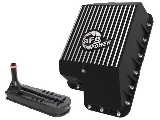 aFe Transmission Pan (Black); Ford Diesel Trucks 03-10 V8-6.0/6.4L (td) aFe Diff Covers