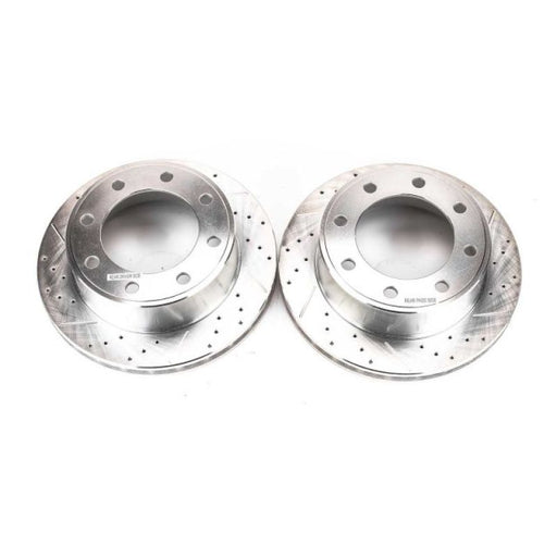 Power Stop 00-05 Ford Excursion Rear Evolution Drilled & Slotted Rotors - Pair PowerStop Brake Rotors - Slot & Drilled