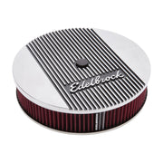 Edelbrock Air Cleaner Elite II 14In Diameter w/ 3In Element Standard Height Polished Edelbrock Air Filters - Universal Fit