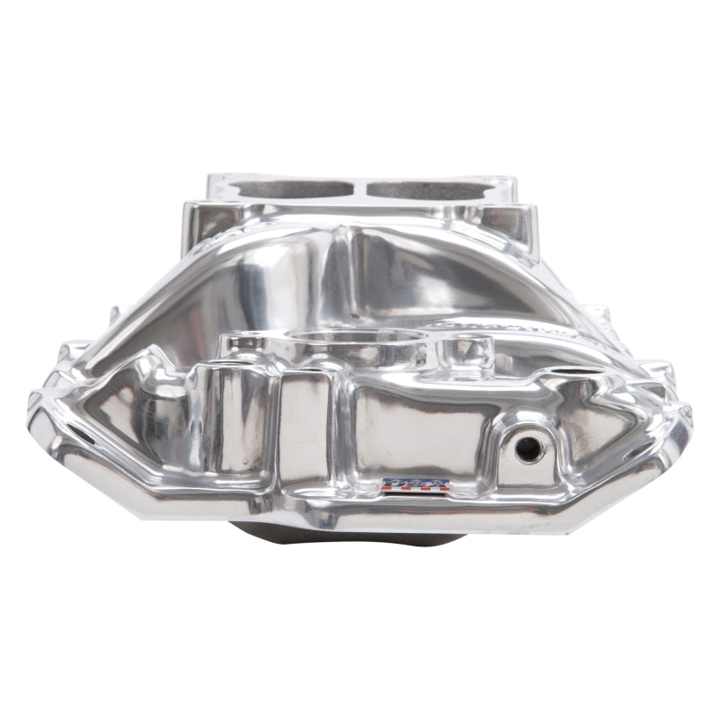 Edelbrock SBC Perf Air Gap Manifold Polished Edelbrock Intake Manifolds