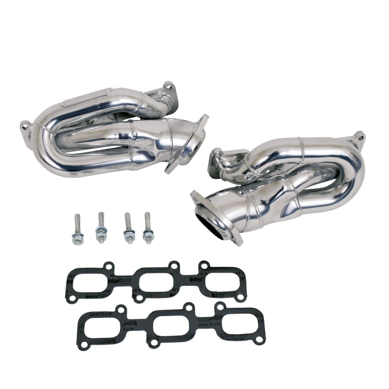 BBK 11-15 Ford Mustang 3.7L Shorty Tuned Length Headers - 1-5/8 Silver Ceramic (CARB EO 11-14 Only) BBK Headers & Manifolds