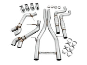 AWE Tuning 16-19 Chevy Camaro SS Resonated Cat-Back Exhaust -Track Edition (Quad Chrome Silver Tips) AWE Tuning Catback