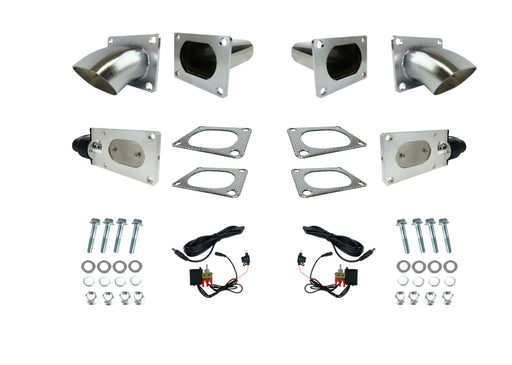 Granatelli 3.0in Oval Stainless Steel Electronic Dual Exhaust Cutout Granatelli Motor Sports Exhaust Cutouts