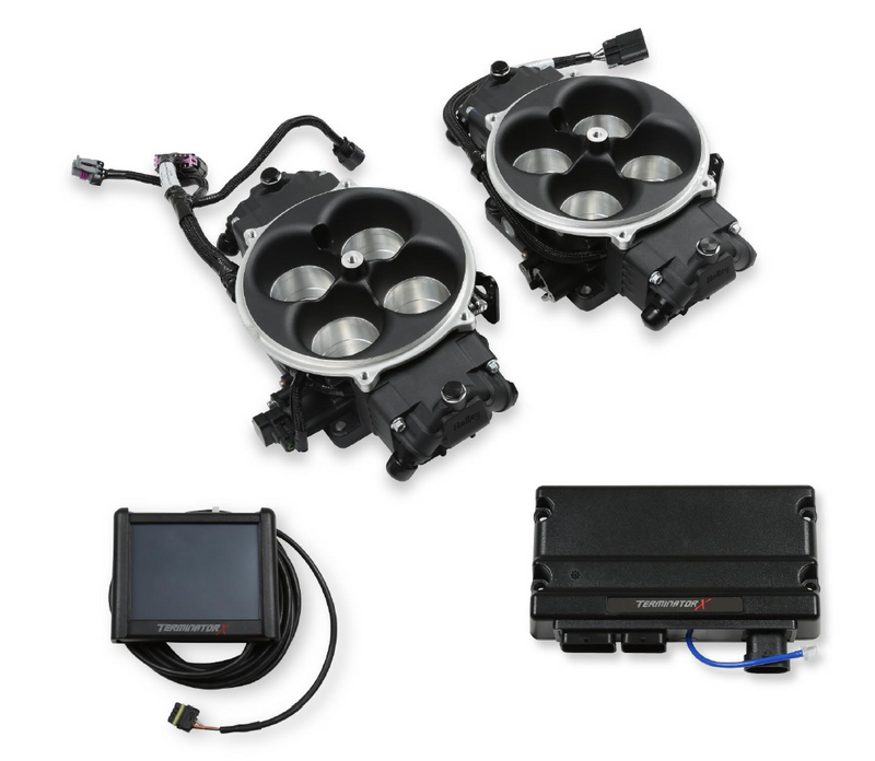 Holley EFI Terminator X Stealth 2x4 4500 Kit - Black Holley EFI Autoparts