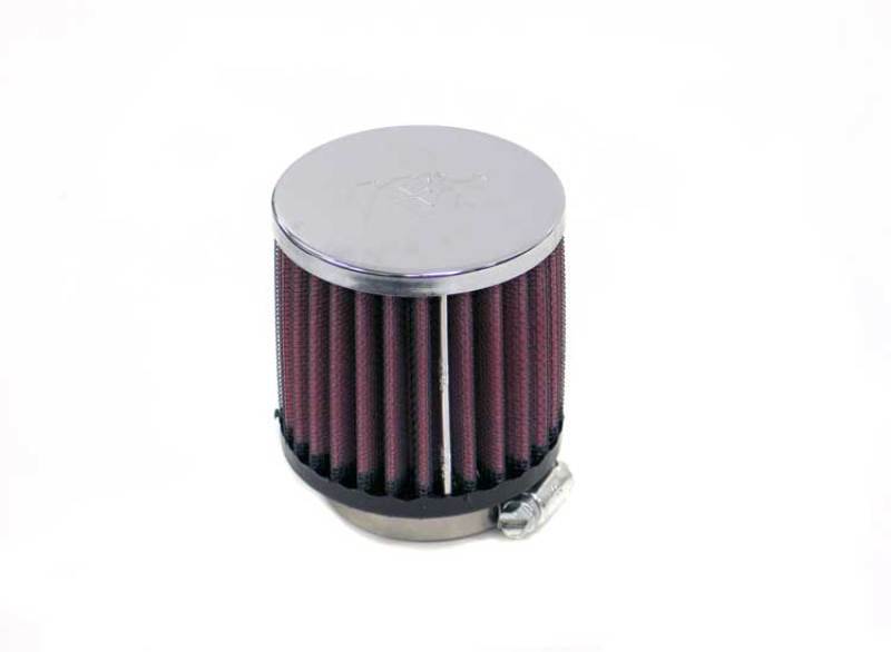K&N Universal Chrome Filter-Round Straight 2.125in Flg ID x 3in OD x 3in H K&N Engineering Air Filters - Universal Fit