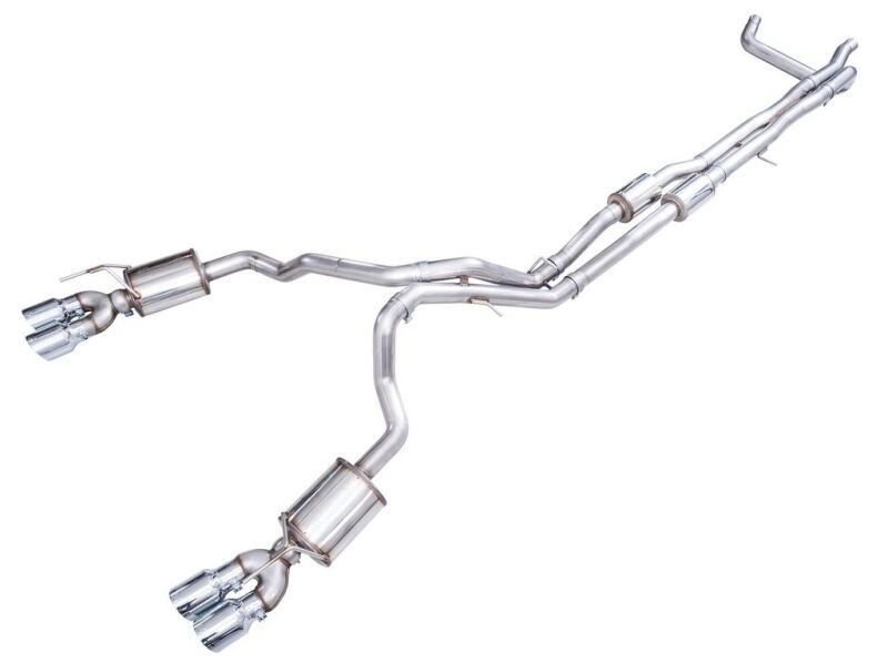 AWE 2021+ Chevy Suburban/GM Yukon XL 6.2L 0FG Edition Cat Back Exhaust - Quad Chrome Silver Tips AWE Tuning Catback