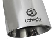 aFe Takeda 304 Stainless Steel Clamp-On Exhaust Tip 2.5in. Inlet / 4.5in. Outlet / 9in. L - Polished AFE POWER Tips