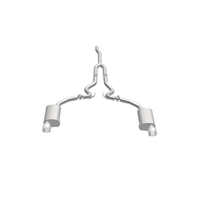 MagnaFlow Cat Back, SS, 2.5in, Street, Dual Split Polished 4.5in Tips 2015 Ford Mustang Ecoboost Magnaflow Catback