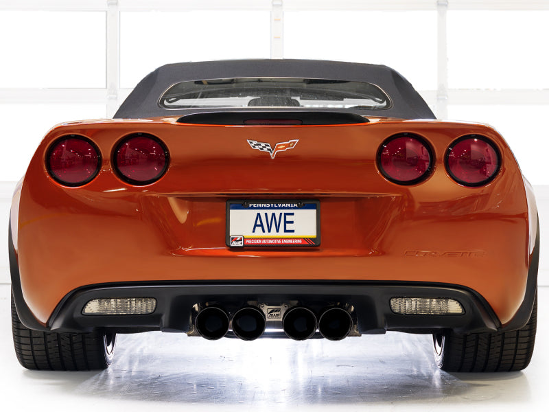 AWE Tuning 05-07 C6 Chevrolet Corvette 6.0L Track Edition Axle-Back Exhaust w/ Diamond Black Tips AWE Tuning Axle Back