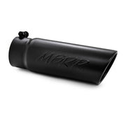 MBRP Universal Tip 4 O.D. Angled Rolled End 3.5 inlet 10 length- Black Finish MBRP Tips