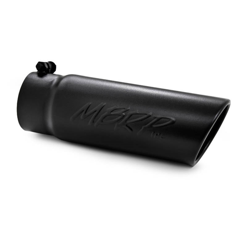 MBRP Universal Tip 4 O.D. Angled Rolled End 3.5 inlet 10 length- Black Finish MBRP Tips