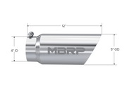 MBRP Universal Tip 5 O.D. Dual Wall Angled 4 inlet 12 length MBRP Steel Tubing