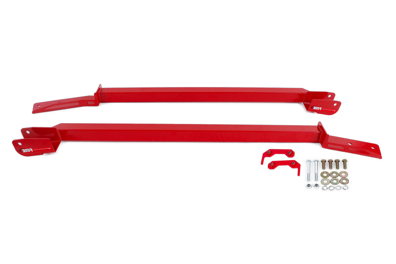 BMR 93-02 F-Body Non-Convertible Bolt-On Boxed Subframe Connectors - Red BMR Suspension Chassis Bracing
