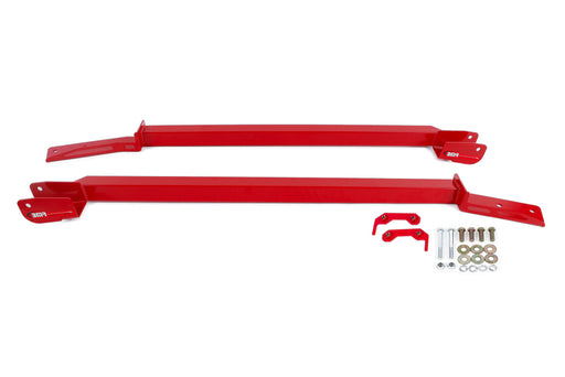 BMR 93-02 F-Body Non-Convertible Bolt-On Boxed Subframe Connectors - Red BMR Suspension Chassis Bracing