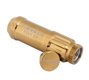 NRG 700 Series M12 X 1.25 Steel Lug Nut w/Dust Cap Cover Set 21 Pc w/Locks & Socket - Chrome Gold NRG Lug Nuts