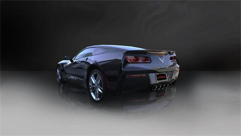 Corsa 14-19 Chevy Corvette C7 Coupe 6.2L V8 AT/MT 2.75in Valve-Back Dual Rear Exit Black Xtreme Exht CORSA Performance Axle Back