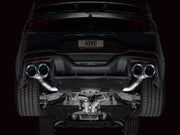 AWE 2024 Ford Mustang Dark Horse S650 RWD Track Edition Cat-Back Exhaust w/ Quad Chrome Silver Tips AWE Tuning Catback