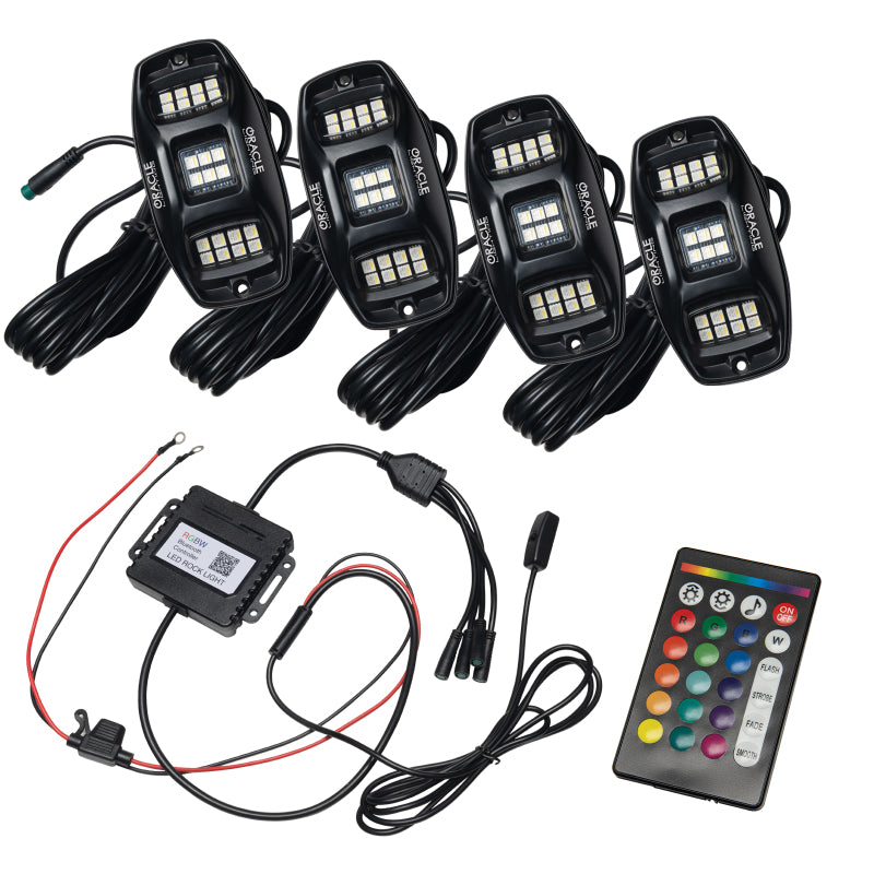 Oracle Underbody RGB+W Wheel Well Rock Light Kit - 4 PCS - ColorSHIFT ORACLE Lighting Light Bars & Cubes