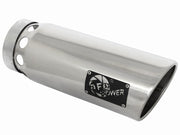 aFe MACHForce XP Cat-Back SS-304 5in Intercooled Exh Tip 5in In x 6in Outx16inL Bolt-On Right (Pol) aFe Tips