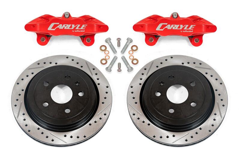 BMR 14-17 Chevrolet SS Brake Kit For 15in Conversion Drilled & Slotted Rotors Red Calipers BMR Suspension Brake Kits - Performance D&S