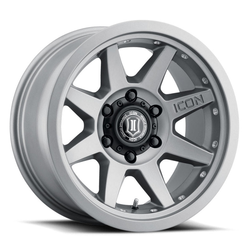 ICON Rebound Pro 17x8.5 6x135 6mm Offset 5in BS 87.1mm Bore Titanium Wheel ICON Wheels - Cast