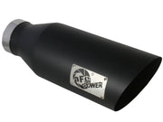 aFe MACHForce XP Exhausts Tips SS-304 EXH Tip 4In x 7Out x 18L Bolt-On (blk) aFe Catback