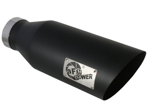 aFe MACHForce XP Exhausts Tips SS-304 EXH Tip 4In x 7Out x 18L Bolt-On (blk) aFe Catback