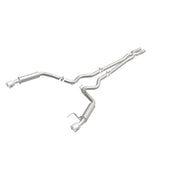 MagnaFlow Cat Back, SS, 2.5in, Competition, Dual Split Polished 4.5in Tips 2015 Ford Mustang V6 3.7L Magnaflow Catback