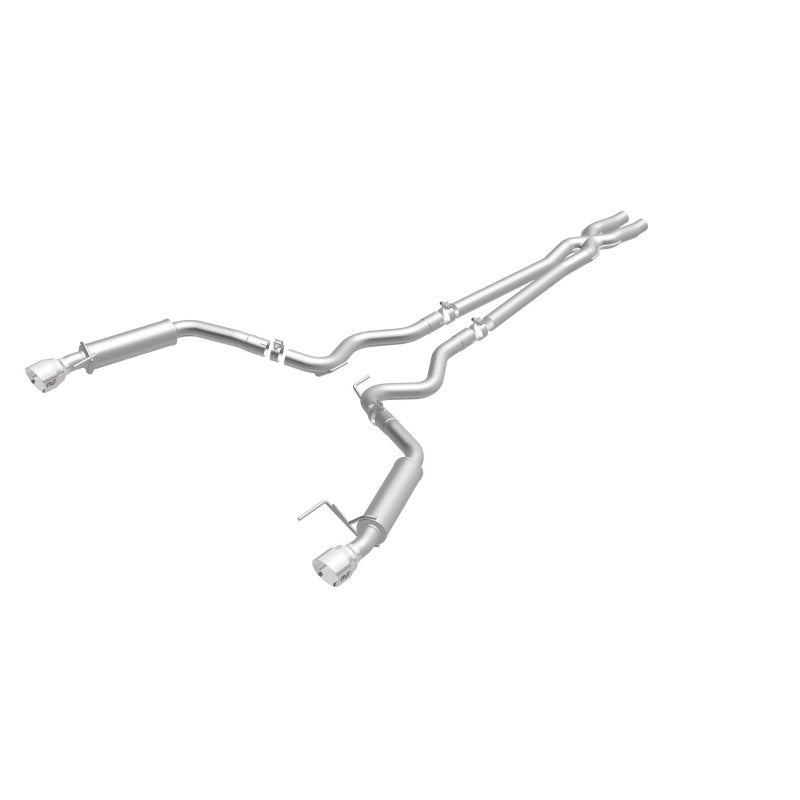 MagnaFlow Cat Back, SS, 2.5in, Competition, Dual Split Polished 4.5in Tips 2015 Ford Mustang V6 3.7L Magnaflow Catback